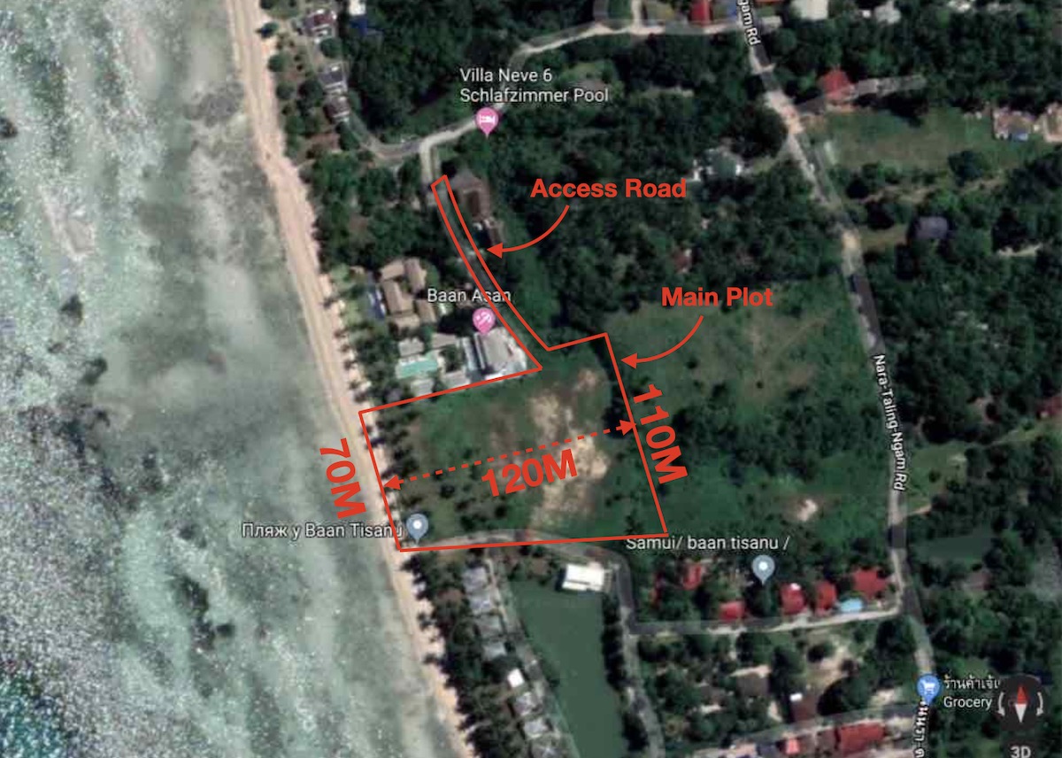 6 Rai Beach Land For Sale Taling Ngam, Koh Samui (Thai-Real.com)