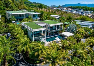 villa lion phuket, 6 bedroom villa phuket, layan beach villa, luxury property phuket, phuket real estate, sea view villa phuket, thai-real