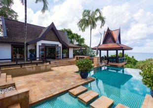 baan hen phuket, kata beach villa, 5 bedroom villa phuket, colonial style villa thailand, sea view villa phuket, luxury villa kata, phuket real estate, thai-real